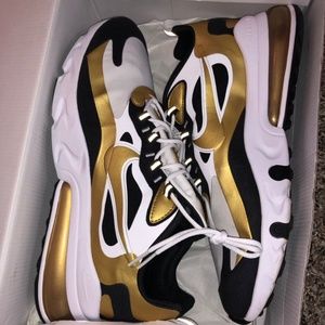 Size 12- Nike Air Max 270 React Metallic Gold NEW